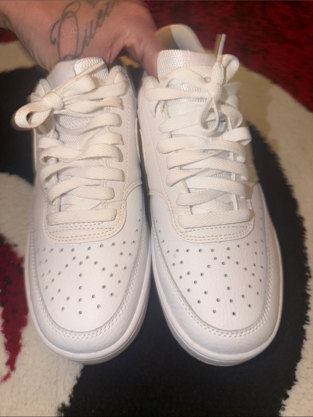 Nike White Low-Top Leather Sneakers
